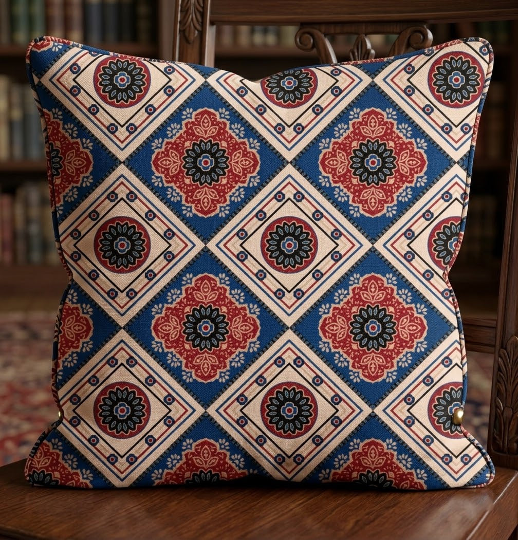 Royal Persian Tile Cushion Cover