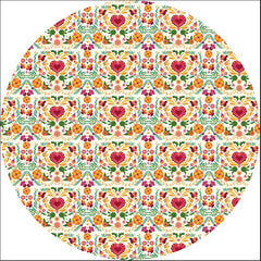 Folk Bloom Round Table Cover