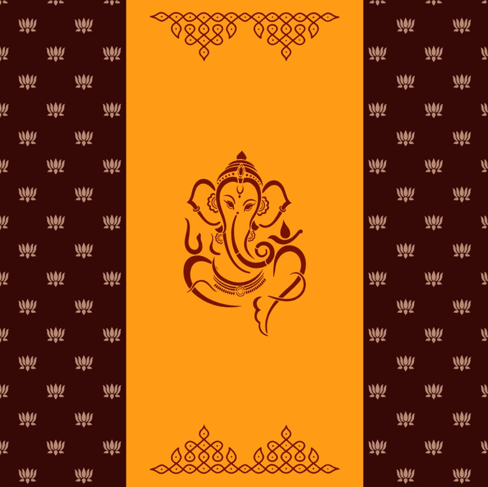 Shubh Ganesh Lotus Backdrop