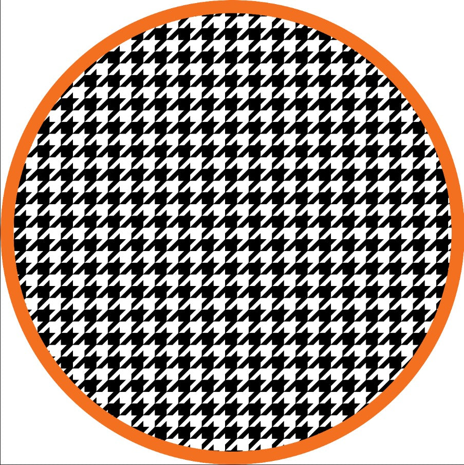 Black & White Check Round Table Cover