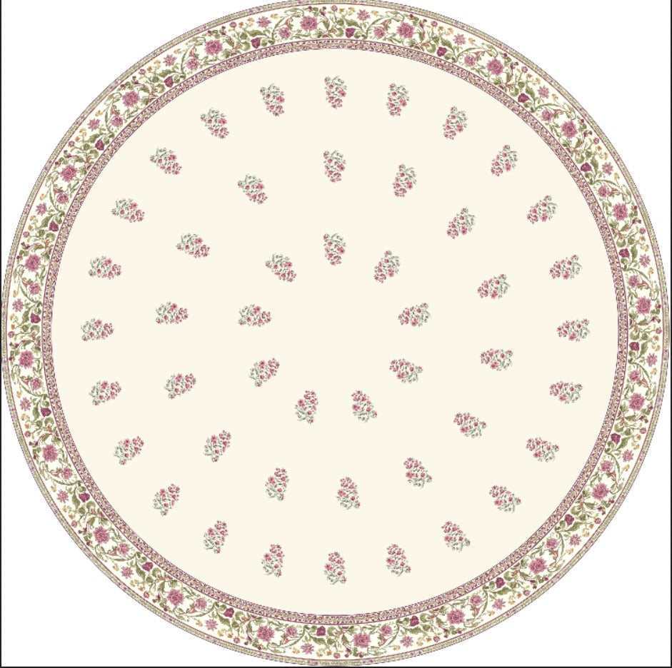 Floral Round Table Cover