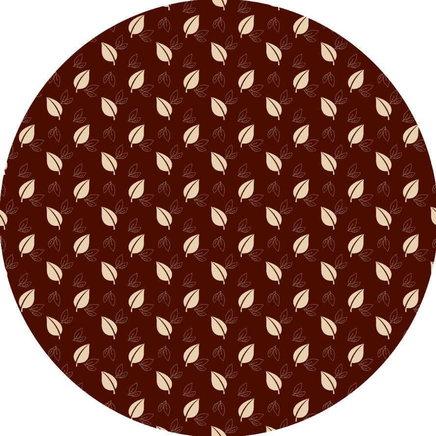 Leaf Motif Round Table Cover