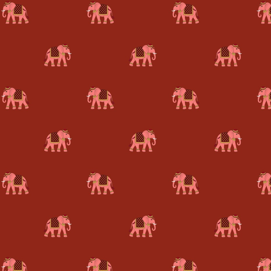 Elephant Motif Backdrop