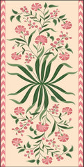 Gulbahar Botanical Floral Scroll