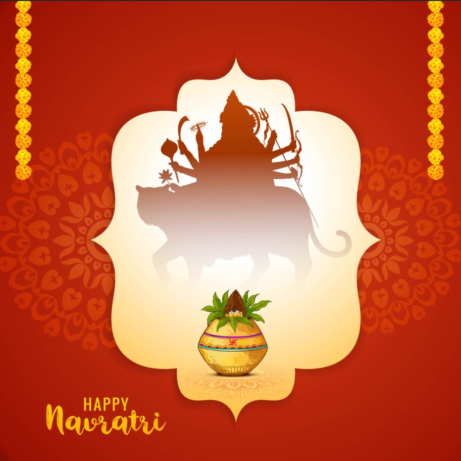 Navratri Shakti Silhouette Backdrop