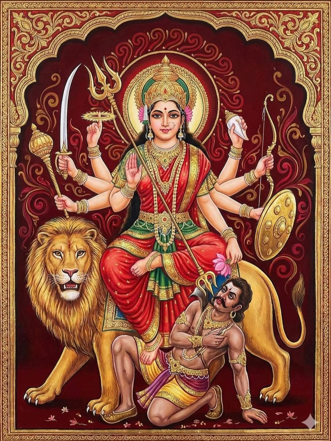 Mahishasura Mardini Divine Backdrop
