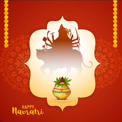 Navratri Shakti Silhouette Backdrop