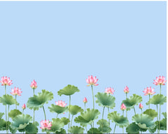 Serene Lotus Garden Backdrop
