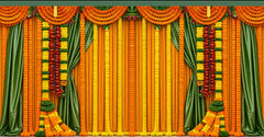 Marigold Mandap Traditional Floral Backdrop