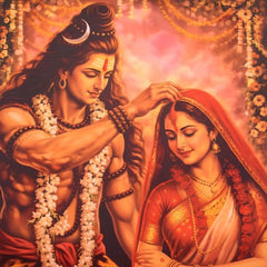 Shiv Parvati Divine Union Backdrop