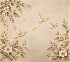 Golden Dove Botanical Backdrop