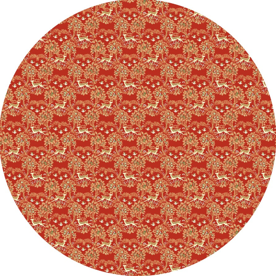 Royal Vermilion Woodland Table Cover