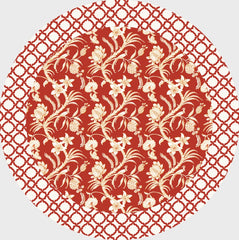 Terracotta Chintz Garden Table Cover