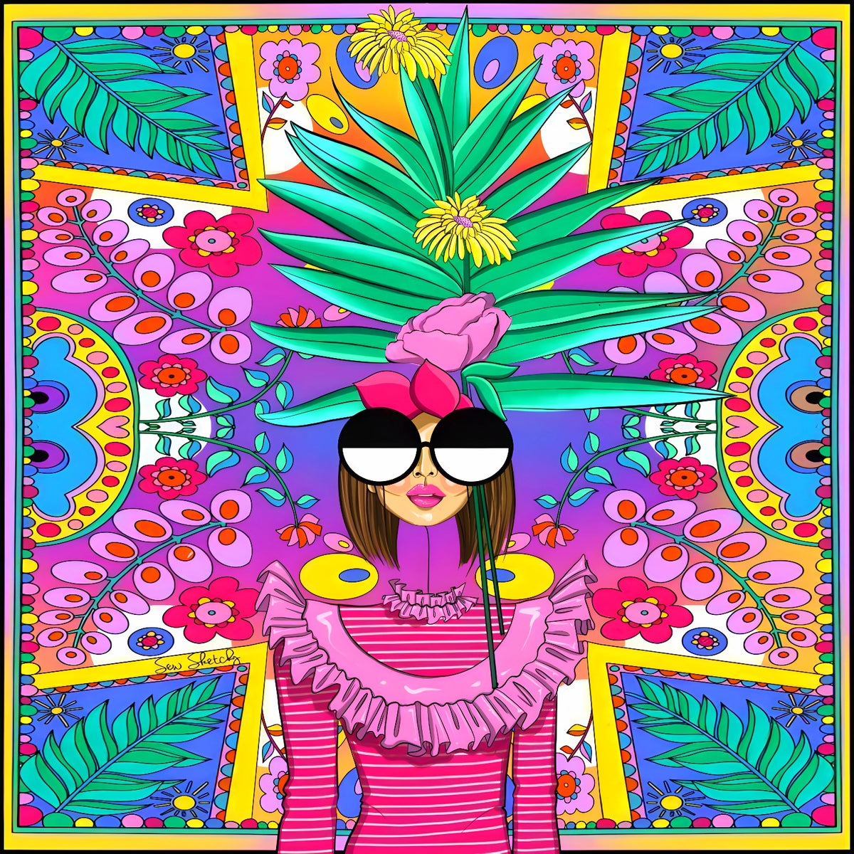 Tropical Pop Fiesta Backdrop
