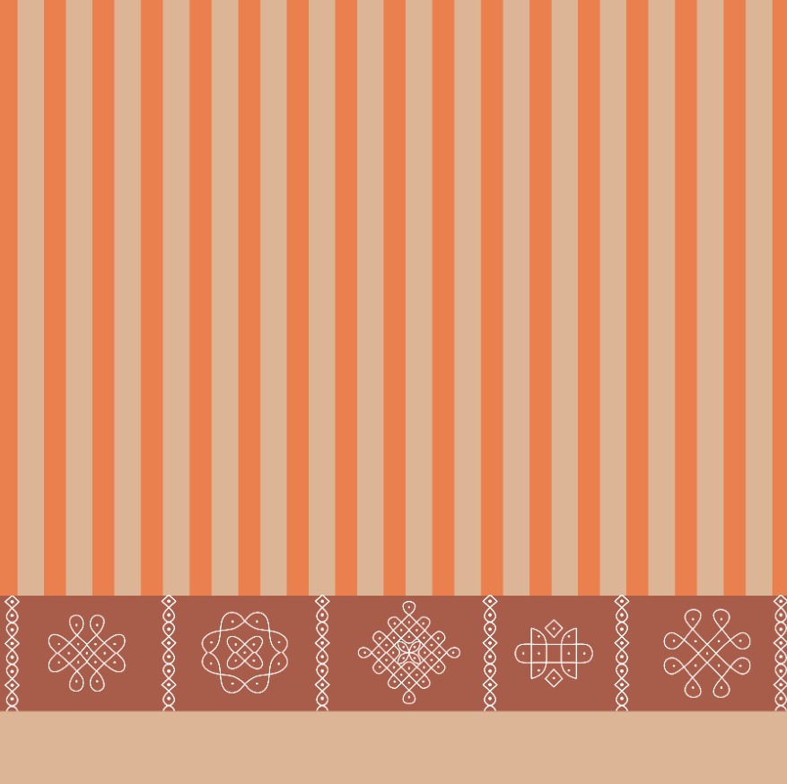 Terracotta Kolam Stripe Backdrop