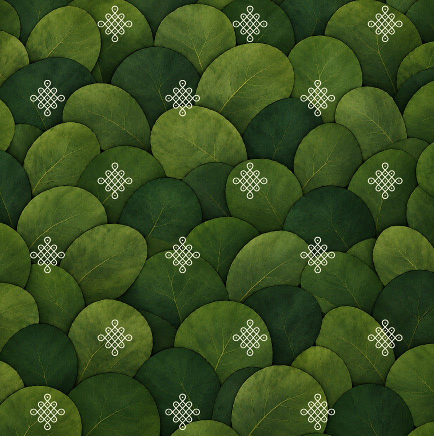Sacred Green Leaf Backdrop