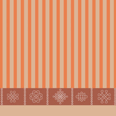 Terracotta Kolam Stripe Backdrop