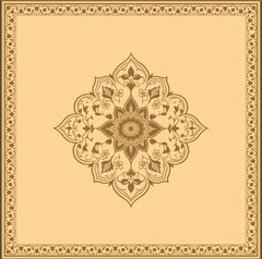 Golden Floral Mandala Heritage Backdrop