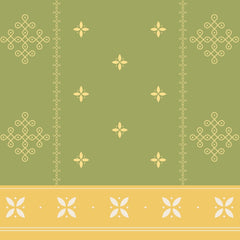 Olive Green Kolam Floral Backdrop