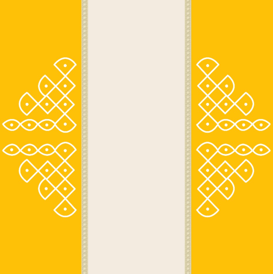 Golden Kolam Border Backdrop