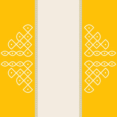 Golden Kolam Border Backdrop