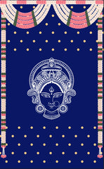 Divine Durga Floral Darbar Backdrop