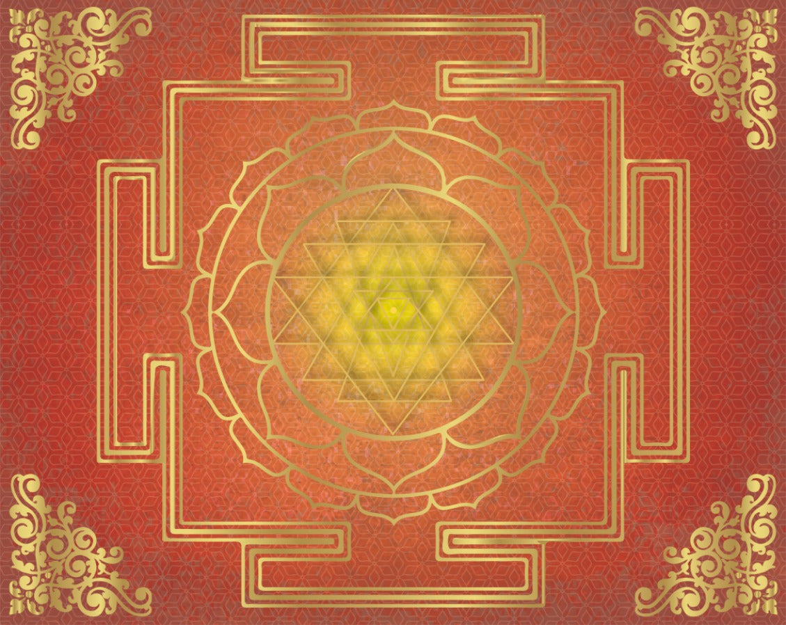 Divine Shree Yantra Mandala Backdrop