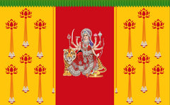 Maa Durga Lotus Toran Backdrop