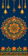 Royal Mandala Lotus Scroll