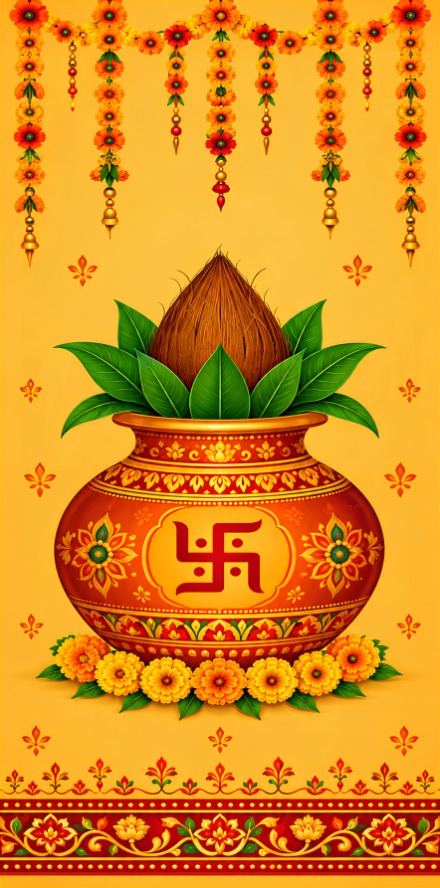 Shubh Kalash Mangal Scroll