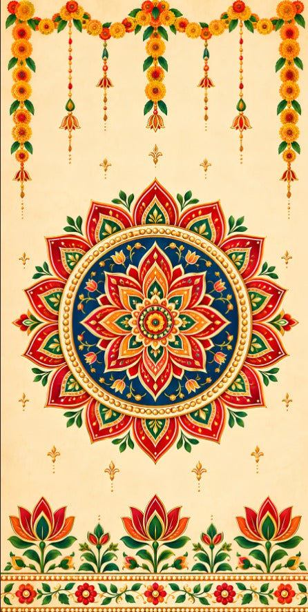 Royal Lotus Mandala Scroll