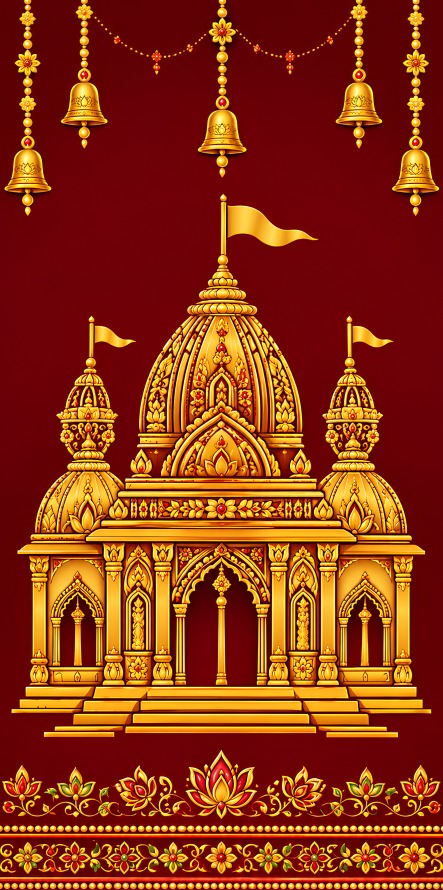 Divine Golden Mandir Scroll