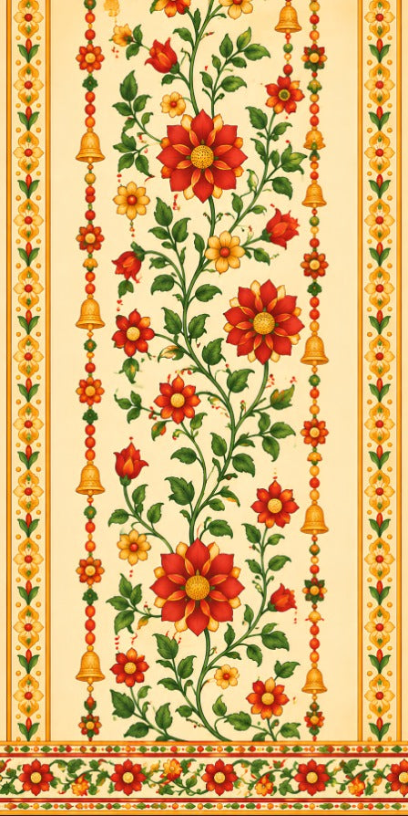 Royal Floral Bell Garden Scroll