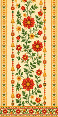 Royal Floral Bell Garden Scroll