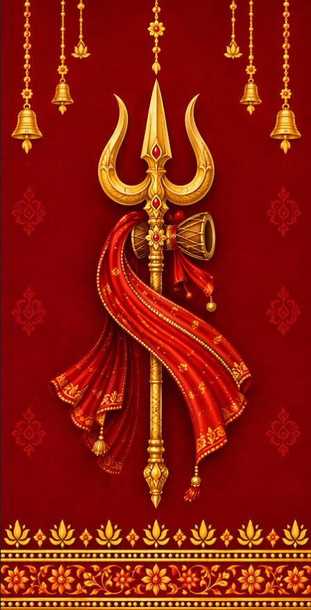Divine Trishul Damru Shakti Scroll