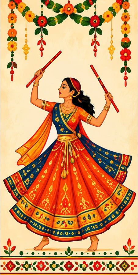 Rang Rasiya Garba Queen Scroll