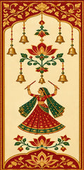 Royal Garba Lotus Heritage Scroll