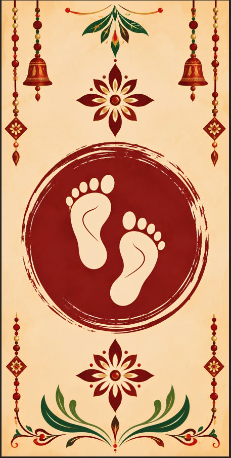 Divine Charan Blessings Scroll