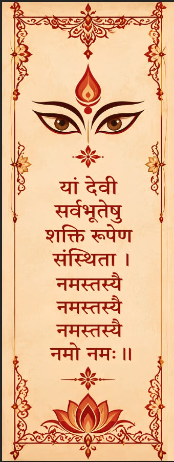 Ya Devi Sarvabhuteshu Shakti Mantra Scroll