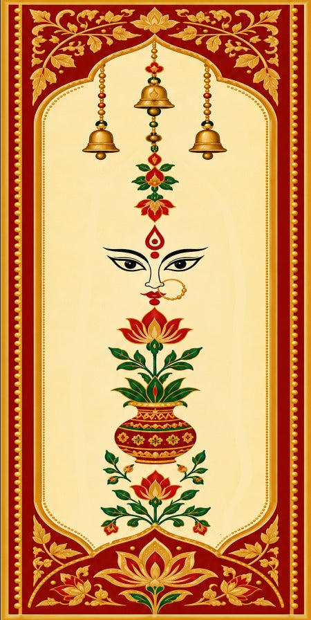 Divine Shakti Kalash Heritage Scroll