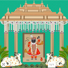Shrinathji Rajbhog Darshan Backdrop