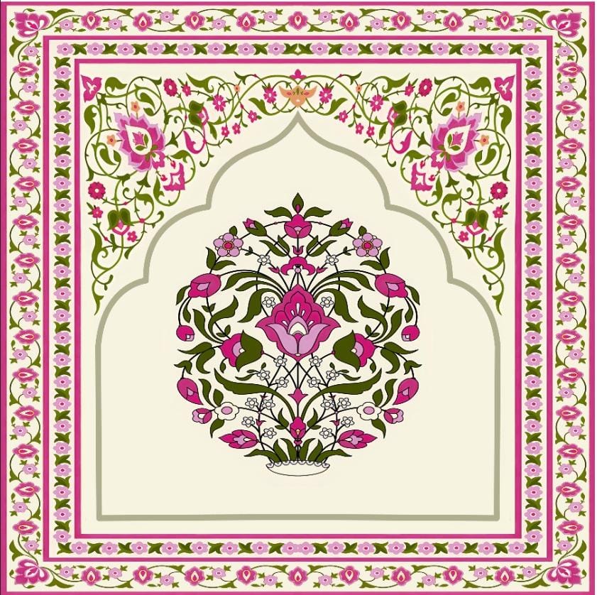 Gulabi Mughal Garden Backdrop