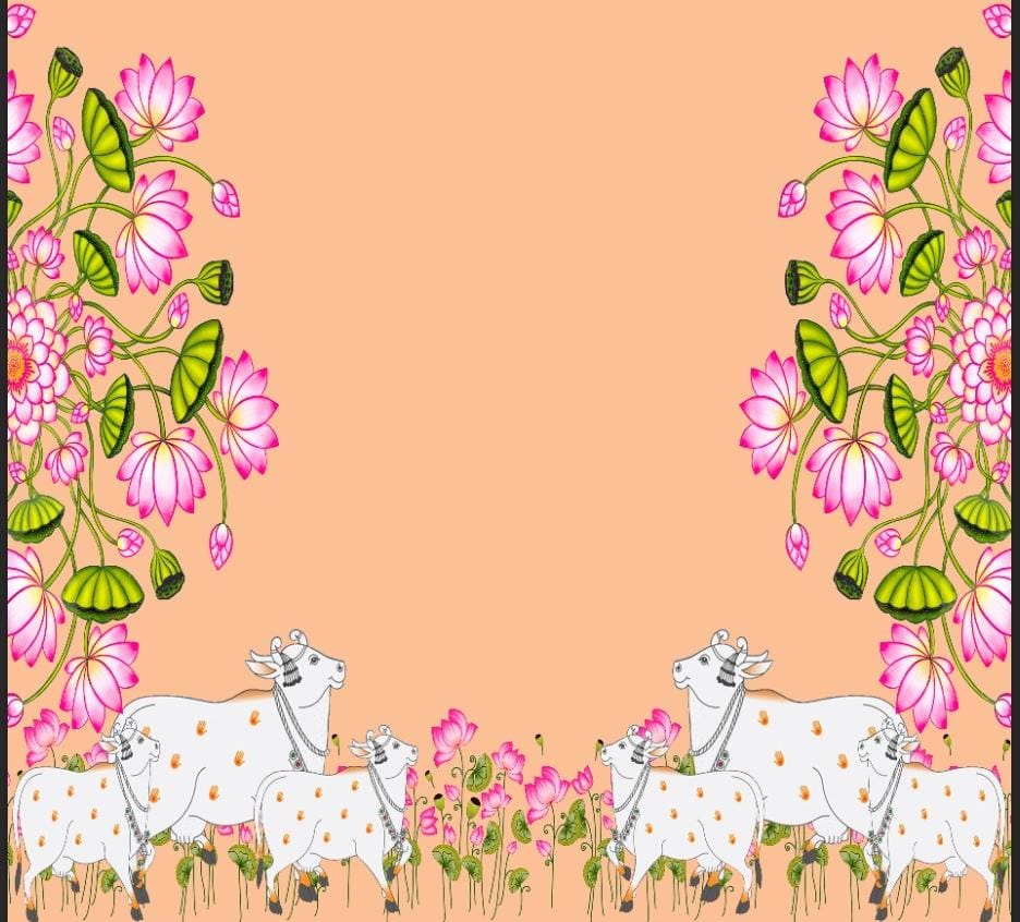 Kamdhenu Lotus Garden Backdrop