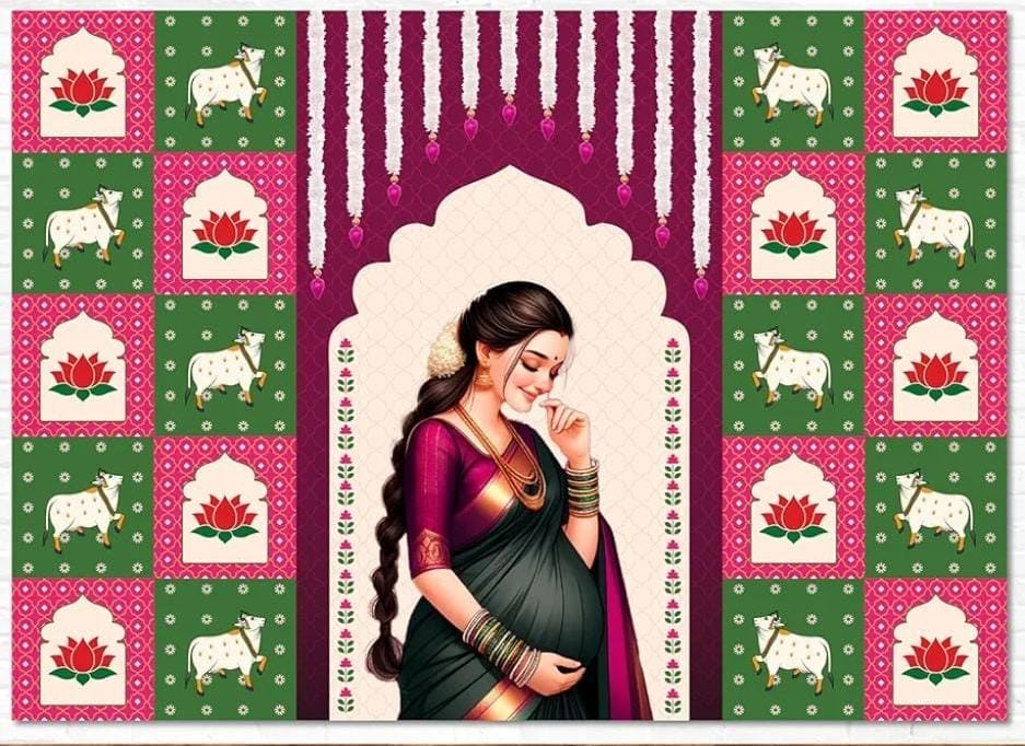 Godh Bharai Shubh Aangan Backdrop