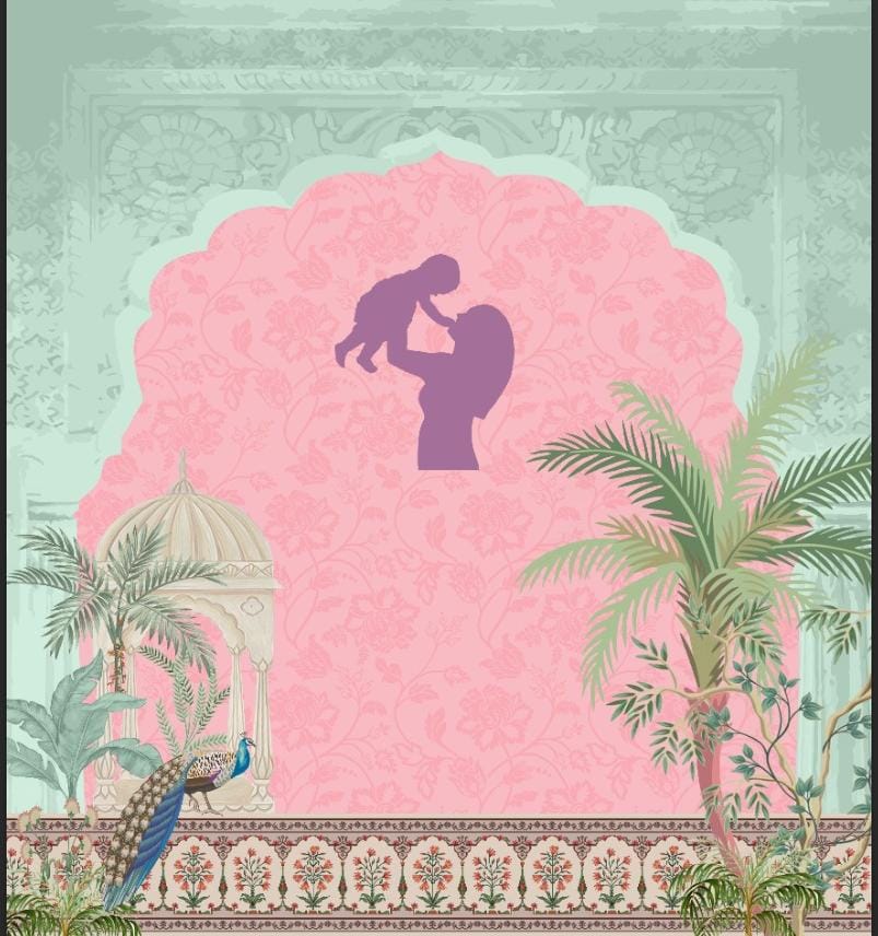 Motherhood in Royal Garden Backdrop