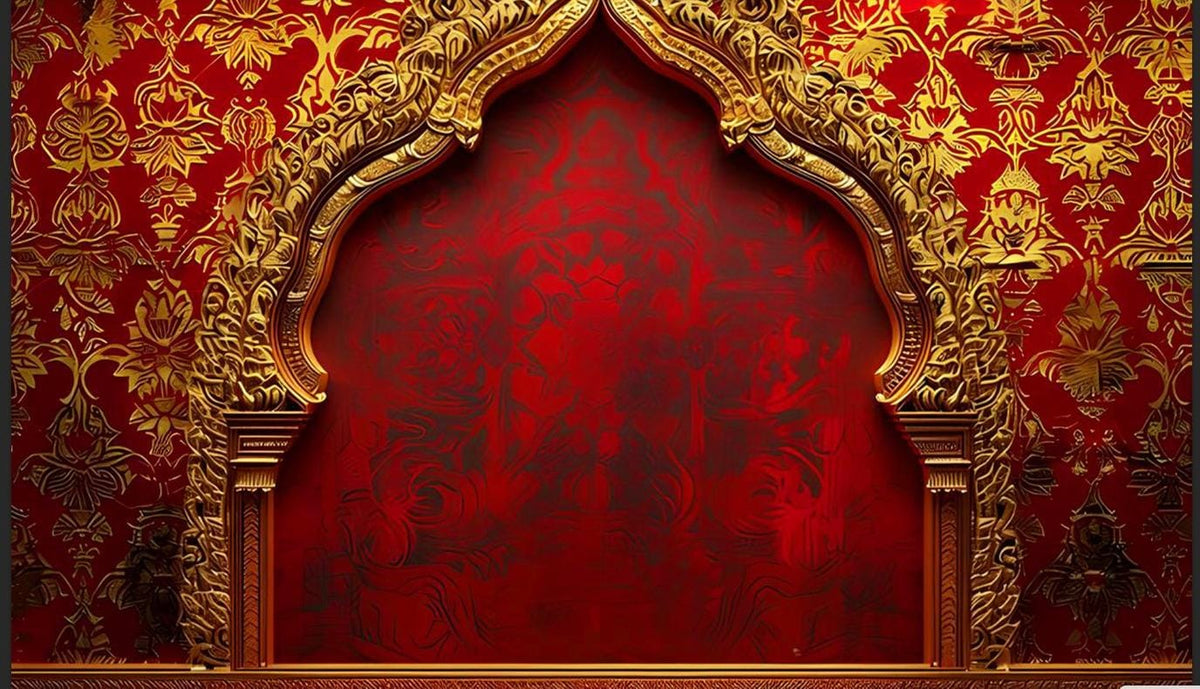 Royal Crimson Heritage Arch Backdrop