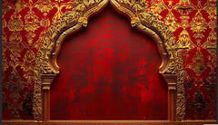 Royal Crimson Heritage Arch Backdrop