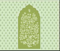 Sage Botanical Mughal Arch Backdrop