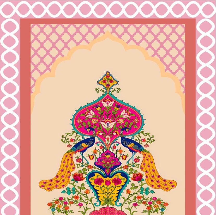 Gulabi Mayur Garden Backdrop