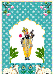Shrinathji Divine Lotus Backdrop